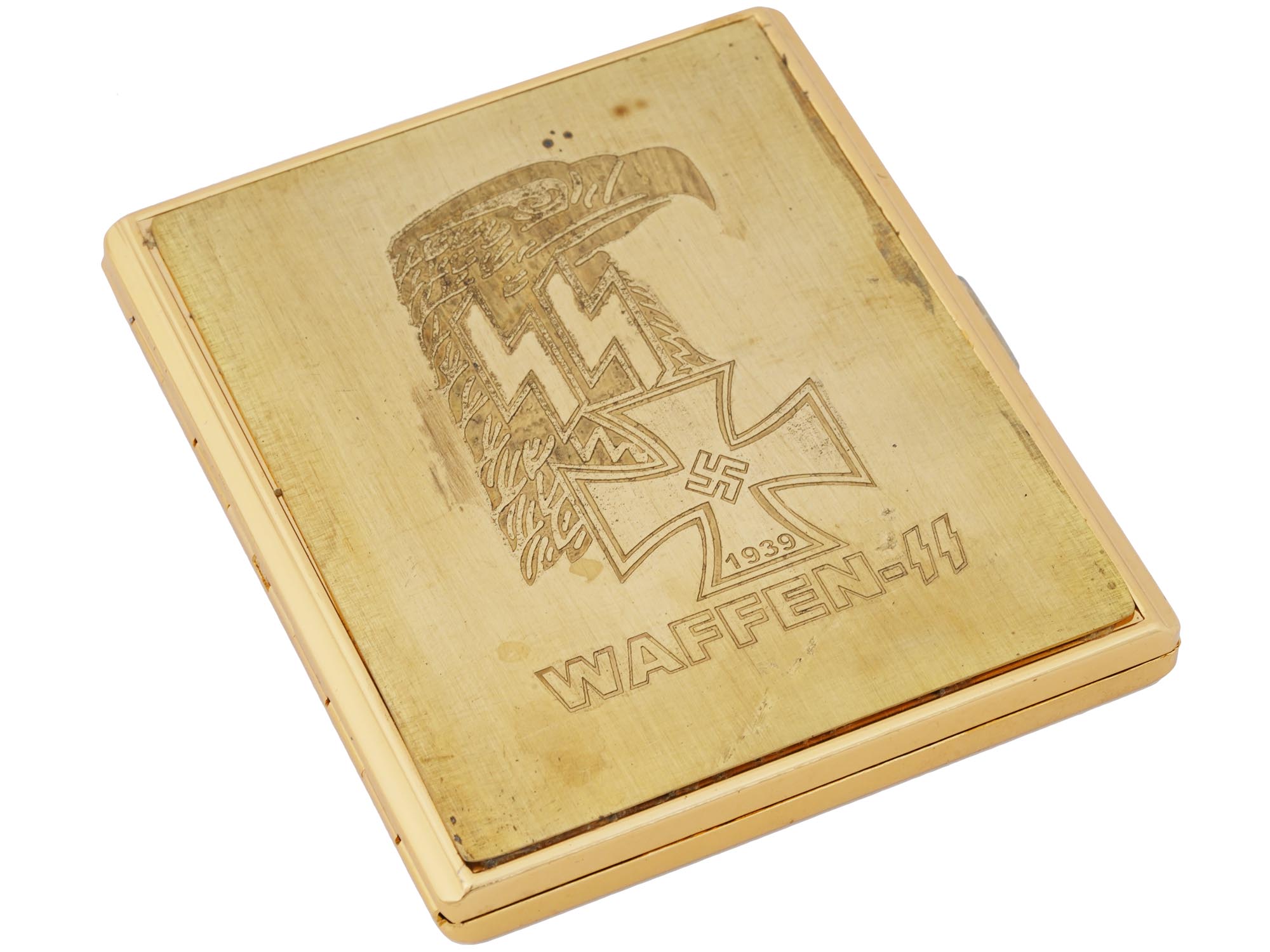 WWII GERMAN THIRD REICH WAFFEN SS CIGARETTE CASE PIC-0